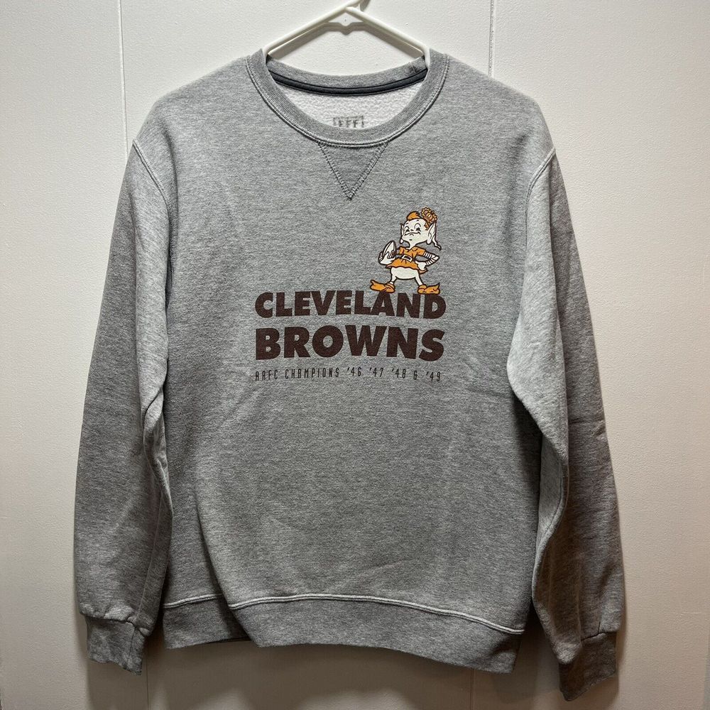 Cleveland Sweatshirt Crew Neck Vintage Men's Size Small Gray
